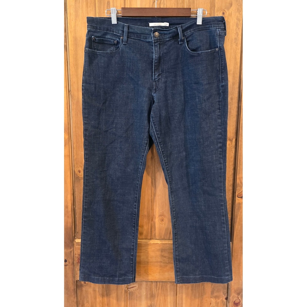 Levi's 505 Straight Jeans Womens 32 Dark Blue Excellent Mid‎ Rise Denim